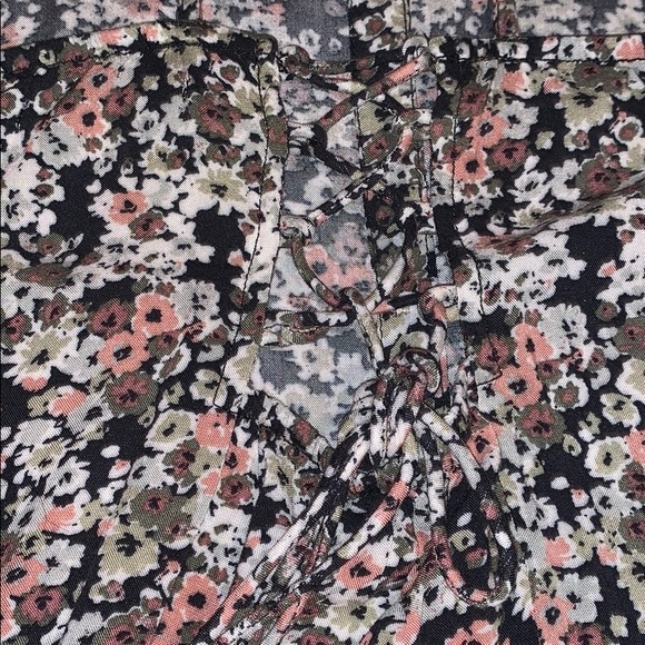 American Eagle pink/green/gray floral sun dress - Picture 5 of 5